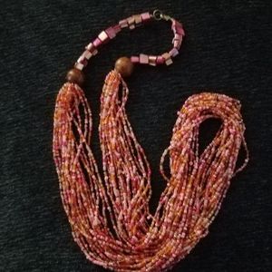 Colorful Glass Seed Bead Boho Necklace